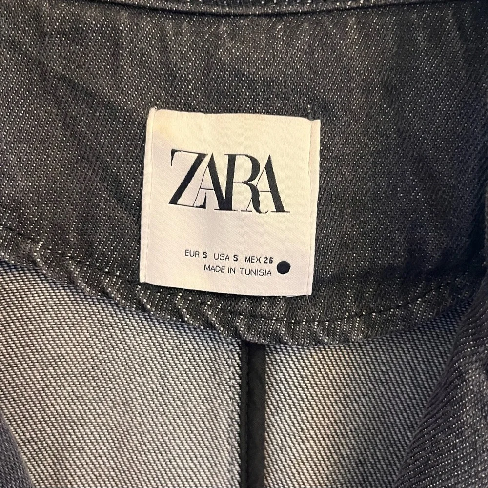 Zara Alexa Charcoal Denim Blazer